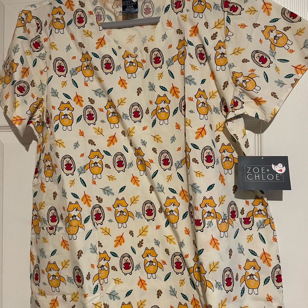 Women's Cream and Yellow Printed Top